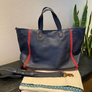 Tory Burch Medium Whipstitch Leather Tote